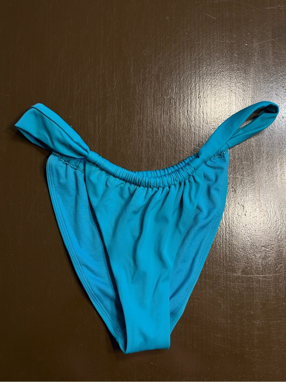 Adjustable High-Leg Extra Cheeky Bikini Bottom Turquoise
